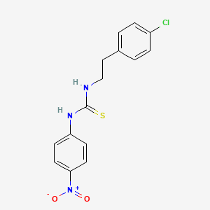 molecular formula C15H14ClN3O2S B4114717 N-[2-(4-chlorophenyl)ethyl]-N'-(4-nitrophenyl)thiourea 