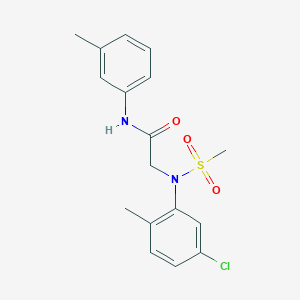 molecular formula C17H19ClN2O3S B411472 N~2~-(5-chloro-2-methylphenyl)-N-(3-methylphenyl)-N~2~-(methylsulfonyl)glycinamide 