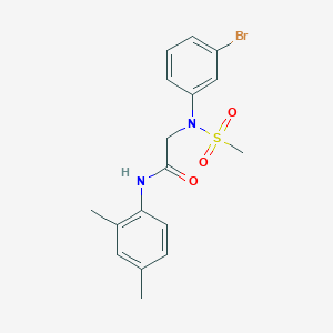 molecular formula C17H19BrN2O3S B411473 2-[3-bromo(methylsulfonyl)anilino]-N-(2,4-dimethylphenyl)acetamide 