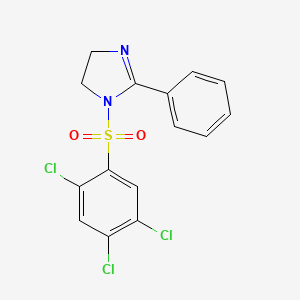 molecular formula C15H11Cl3N2O2S B4114736 2-phenyl-1-[(2,4,5-trichlorophenyl)sulfonyl]-4,5-dihydro-1H-imidazole 
