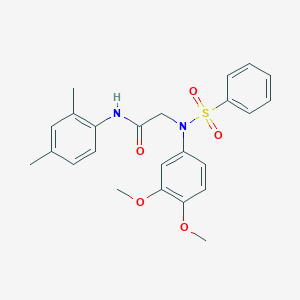 2-[3,4-dimethoxy(phenylsulfonyl)anilino]-N-(2,4-dimethylphenyl)acetamide