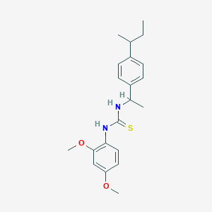 molecular formula C21H28N2O2S B4114752 N-[1-(4-sec-butylphenyl)ethyl]-N'-(2,4-dimethoxyphenyl)thiourea 