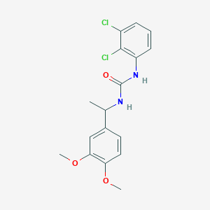 molecular formula C17H18Cl2N2O3 B4114759 N-(2,3-dichlorophenyl)-N'-[1-(3,4-dimethoxyphenyl)ethyl]urea 