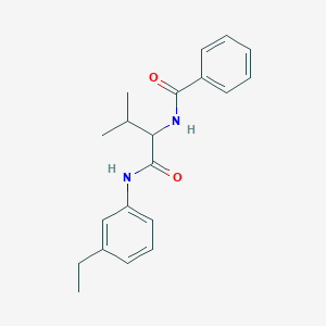 molecular formula C20H24N2O2 B4114766 N-(1-{[(3-ethylphenyl)amino]carbonyl}-2-methylpropyl)benzamide 