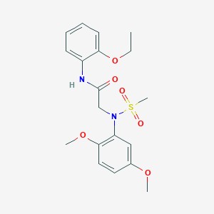molecular formula C19H24N2O6S B411477 2-[2,5-dimethoxy(methylsulfonyl)anilino]-N-(2-ethoxyphenyl)acetamide 