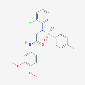 2-{2-chloro[(4-methylphenyl)sulfonyl]anilino}-N-(3,4-dimethoxyphenyl)acetamide