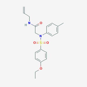 molecular formula C20H24N2O4S B411484 N-allyl-2-{[(4-ethoxyphenyl)sulfonyl]-4-methylanilino}acetamide CAS No. 6187-26-4