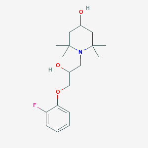 molecular formula C18H28FNO3 B4114844 1-[3-(2-fluorophenoxy)-2-hydroxypropyl]-2,2,6,6-tetramethyl-4-piperidinol 