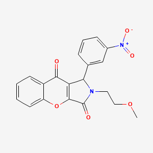 molecular formula C20H16N2O6 B4114855 2-(2-methoxyethyl)-1-(3-nitrophenyl)-1,2-dihydrochromeno[2,3-c]pyrrole-3,9-dione 
