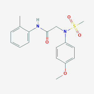 2-[4-methoxy(methylsulfonyl)anilino]-N-(2-methylphenyl)acetamide