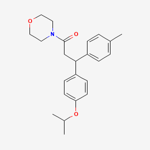 molecular formula C23H29NO3 B4114868 4-[3-(4-isopropoxyphenyl)-3-(4-methylphenyl)propanoyl]morpholine 