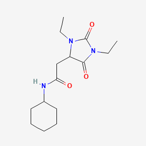 molecular formula C15H25N3O3 B4114891 N-cyclohexyl-2-(1,3-diethyl-2,5-dioxo-4-imidazolidinyl)acetamide 