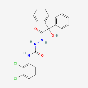 molecular formula C21H17Cl2N3O3 B4114895 N-(2,3-dichlorophenyl)-2-[hydroxy(diphenyl)acetyl]hydrazinecarboxamide 