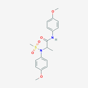 2-[4-methoxy(methylsulfonyl)anilino]-N-(4-methoxyphenyl)propanamide