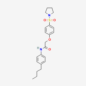 N-(4-butylphenyl)-2-[4-(1-pyrrolidinylsulfonyl)phenoxy]acetamide