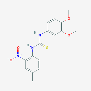 molecular formula C16H17N3O4S B4114962 N-(3,4-dimethoxyphenyl)-N'-(4-methyl-2-nitrophenyl)thiourea 