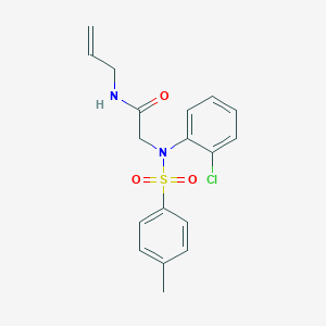 N-allyl-2-{2-chloro[(4-methylphenyl)sulfonyl]anilino}acetamide