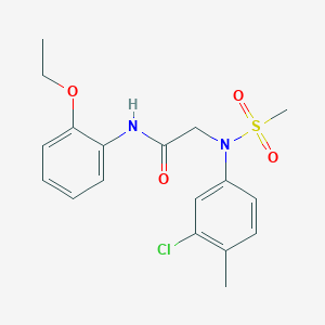 2-[3-chloro-4-methyl(methylsulfonyl)anilino]-N-(2-ethoxyphenyl)acetamide