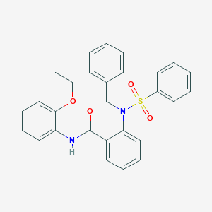 molecular formula C28H26N2O4S B411499 2-[benzyl(phenylsulfonyl)amino]-N-(2-ethoxyphenyl)benzamide 