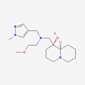 molecular formula C18H32N4O2 B4114991 (1R,9aR)-1-({(2-methoxyethyl)[(1-methyl-1H-pyrazol-4-yl)methyl]amino}methyl)octahydro-2H-quinolizin-1-ol 