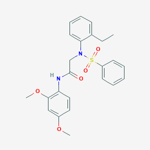 N-(2,4-dimethoxyphenyl)-2-[2-ethyl(phenylsulfonyl)anilino]acetamide