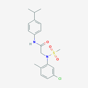 2-[5-chloro-2-methyl(methylsulfonyl)anilino]-N-(4-isopropylphenyl)acetamide