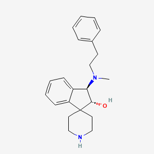 (2R*,3R*)-3-[methyl(2-phenylethyl)amino]-2,3-dihydrospiro[indene-1,4'-piperidin]-2-ol