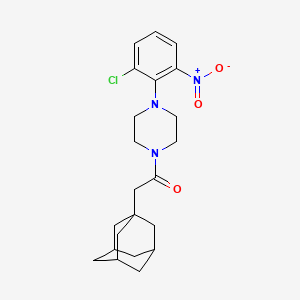 molecular formula C22H28ClN3O3 B4115045 1-(1-adamantylacetyl)-4-(2-chloro-6-nitrophenyl)piperazine 