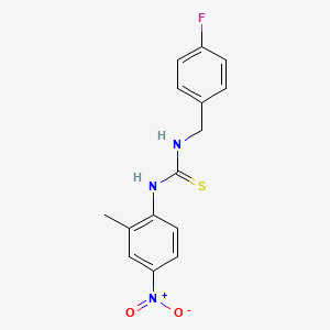 molecular formula C15H14FN3O2S B4115066 N-(4-fluorobenzyl)-N'-(2-methyl-4-nitrophenyl)thiourea 
