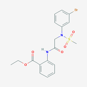 ethyl 2-{[N-(3-bromophenyl)-N-(methylsulfonyl)glycyl]amino}benzoate