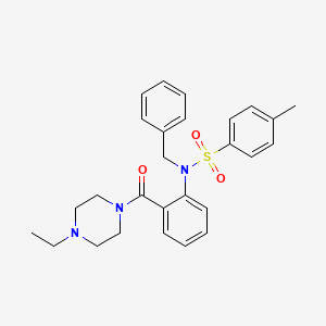 molecular formula C27H31N3O3S B4115085 N-benzyl-N-{2-[(4-ethyl-1-piperazinyl)carbonyl]phenyl}-4-methylbenzenesulfonamide 