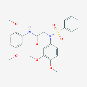 molecular formula C24H26N2O7S B411510 N-(2,5-dimethoxyphenyl)-2-[3,4-dimethoxy(phenylsulfonyl)anilino]acetamide 