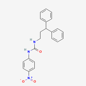 molecular formula C22H21N3O3 B4115117 N-(3,3-diphenylpropyl)-N'-(4-nitrophenyl)urea 