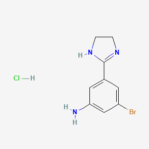 molecular formula C9H11BrClN3 B4115119 [3-bromo-5-(4,5-dihydro-1H-imidazol-2-yl)phenyl]amine hydrochloride 
