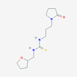 molecular formula C13H23N3O2S B4115126 N-[3-(2-oxo-1-pyrrolidinyl)propyl]-N'-(tetrahydro-2-furanylmethyl)thiourea 