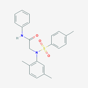 molecular formula C23H24N2O3S B411513 N~2~-(2,5-dimethylphenyl)-N~2~-[(4-methylphenyl)sulfonyl]-N-phenylglycinamide 