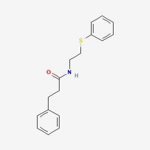3-phenyl-N-[2-(phenylthio)ethyl]propanamide