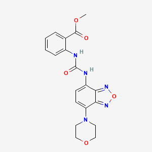 molecular formula C19H19N5O5 B4115151 methyl 2-[({[7-(4-morpholinyl)-2,1,3-benzoxadiazol-4-yl]amino}carbonyl)amino]benzoate 