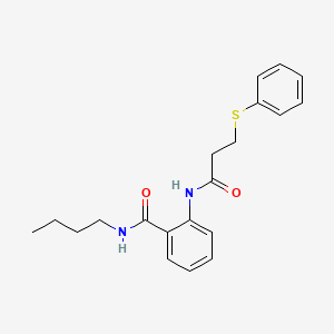 molecular formula C20H24N2O2S B4115166 N-butyl-2-{[3-(phenylthio)propanoyl]amino}benzamide 