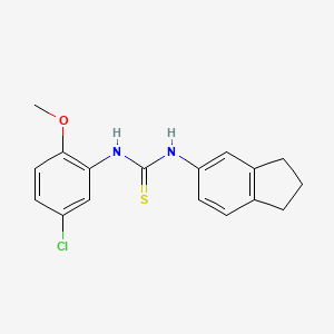 molecular formula C17H17ClN2OS B4115170 N-(5-chloro-2-methoxyphenyl)-N'-(2,3-dihydro-1H-inden-5-yl)thiourea 