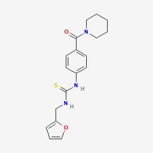 molecular formula C18H21N3O2S B4115177 N-(2-furylmethyl)-N'-[4-(1-piperidinylcarbonyl)phenyl]thiourea 