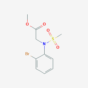 molecular formula C10H12BrNO4S B411518 Methyl [2-bromo(methylsulfonyl)anilino]acetate 