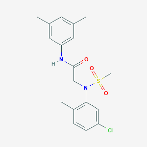 molecular formula C18H21ClN2O3S B411519 2-[5-chloro-2-methyl(methylsulfonyl)anilino]-N-(3,5-dimethylphenyl)acetamide 