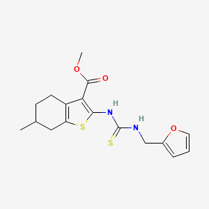 molecular formula C17H20N2O3S2 B4115194 methyl 2-({[(2-furylmethyl)amino]carbonothioyl}amino)-6-methyl-4,5,6,7-tetrahydro-1-benzothiophene-3-carboxylate 
