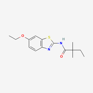 molecular formula C15H20N2O2S B4115207 N-(6-ethoxy-1,3-benzothiazol-2-yl)-2,2-dimethylbutanamide 