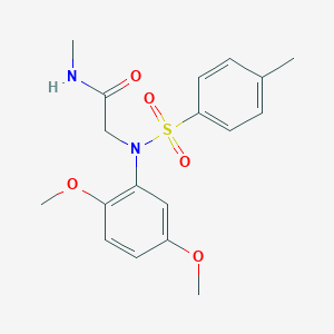 2-{2,5-dimethoxy[(4-methylphenyl)sulfonyl]anilino}-N-methylacetamide