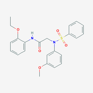 molecular formula C23H24N2O5S B411523 N-(2-ethoxyphenyl)-2-[3-methoxy(phenylsulfonyl)anilino]acetamide 