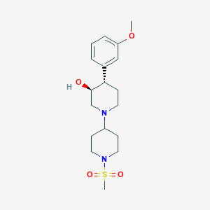 molecular formula C18H28N2O4S B4115233 (3S*,4S*)-4-(3-methoxyphenyl)-1'-(methylsulfonyl)-1,4'-bipiperidin-3-ol 