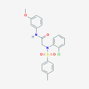 2-{2-chloro[(4-methylphenyl)sulfonyl]anilino}-N-(3-methoxyphenyl)acetamide