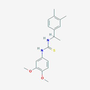 molecular formula C19H24N2O2S B4115256 N-(3,4-dimethoxyphenyl)-N'-[1-(3,4-dimethylphenyl)ethyl]thiourea 